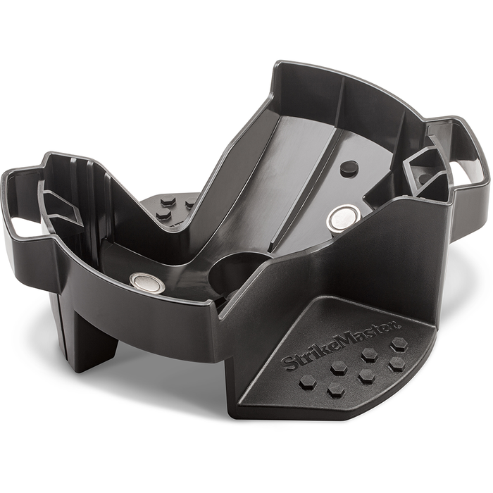 Strikemaster Magnet Snap Cover (Lite-Flite) is a durable black plastic accessory with handles, designed to secure and protect fishing tackle components during transport or storage.