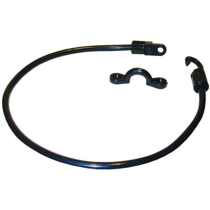 T-H Marine Rod Tamer 14" Deck Mount consists of a flexible black cable with attachment points and a mounting bracket designed for securing fishing rods and reels safely on boats.