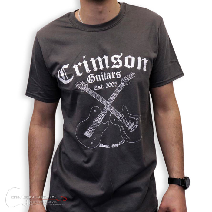 T-Shirt - Distressed Crimson Crest