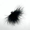 Thorne Brothers Marabou Jig - Eco featuring a black marabou feather jig head designed for fishing tackle use, ideal for attracting fish with its lifelike movement.