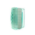 Umpqua Payload Boat Fly Box in translucent aqua with spacious interior and foam inserts designed to securely hold and organize fishing flies and tackle.