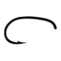 Umpqua Tiemco 2487 Shrimp/Caddis Hook shown in black with a sharp pointed tip and curved shank, designed for fishing tackle and fly fishing applications.