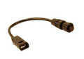 Universal Adapter - Humminbird/Zercom ADP030 cable with a black flexible cord and connector plugs at each end for marine electronics compatibility.