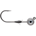 VMC Minnow Shaker Jig featuring a single sharp hook, weighted rounded head with realistic eye detail, and a wire weed guard designed for fishing tackle use.