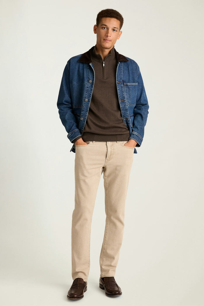 Washable Cotton Cashmere Quarter Zip
