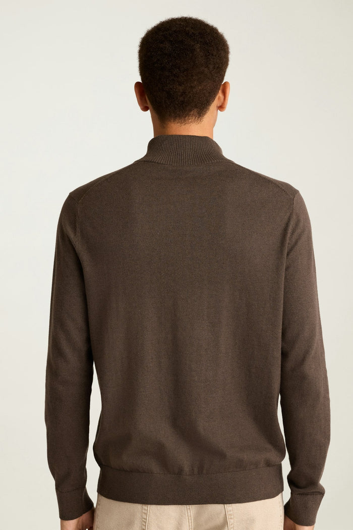 Washable Cotton Cashmere Quarter Zip