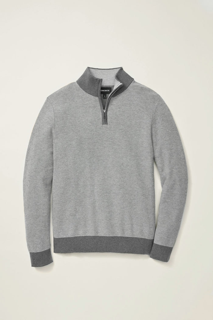 Washable Cotton Cashmere Quarter Zip
