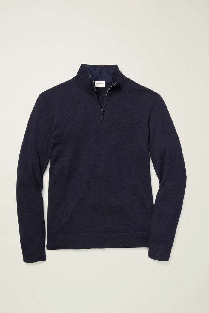 Washable Cotton Cashmere Quarter Zip