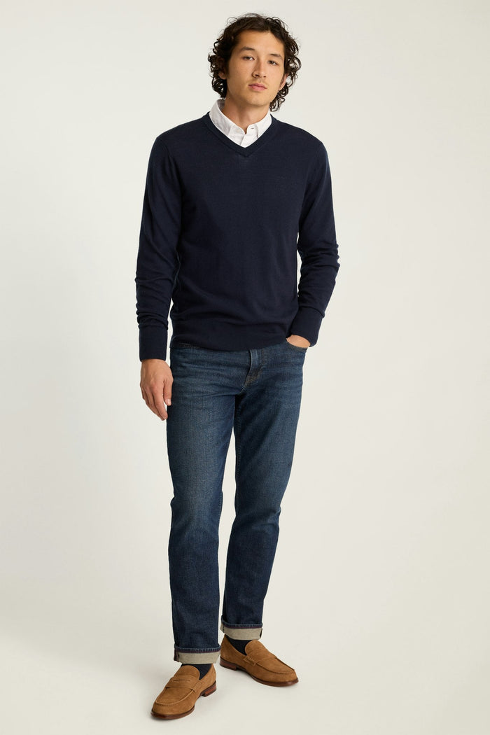 Washable Merino V-Neck Sweater