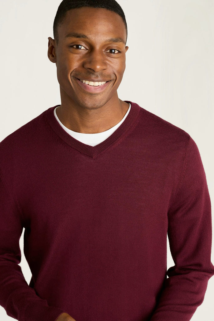Washable Merino V-Neck Sweater
