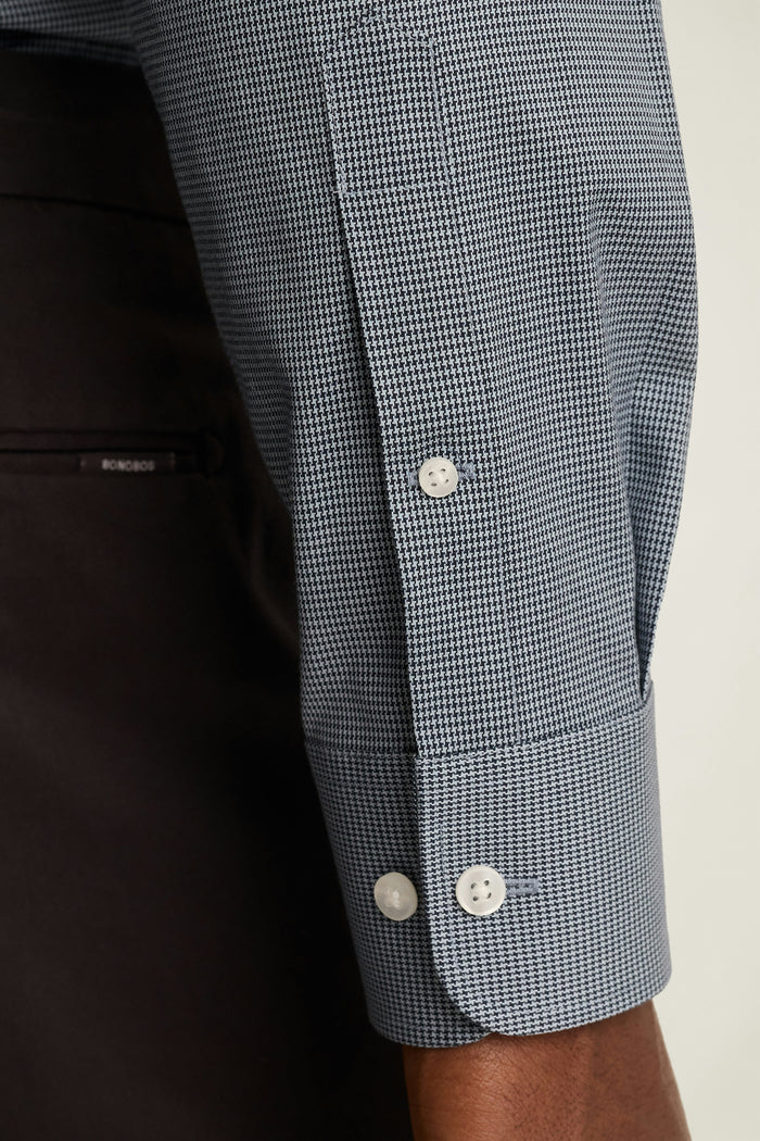 Weekday Warrior Dress Shirt - navy blue micro houndstooth