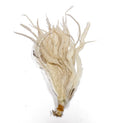 Whiting Schlappen 6"-10" Bundle featuring natural light beige and white textured feathers, ideal for crafting custom fishing lures and fly fishing tackle.