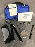 Wind River Gear Seine Nets / Entomology Kit with blue carrying case, magnifying glass, tweezers, test tubes, clear container, booklet, and black folding mesh net.