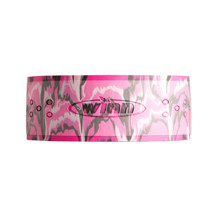 Winn 96" Superior Overwrap displayed in pink camouflage pattern, designed as a durable and comfortable grip wrap for fishing rods and reels.