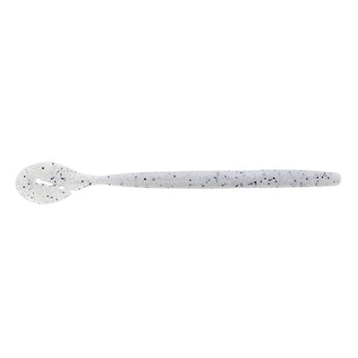 Yamamoto 7" Speed Senko soft plastic fishing lure in a translucent pearl color with blue flecks, designed for freshwater fishing tackle use.