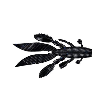Yamamoto Flappin' Hog 3.75" fishing lure in black featuring multiple appendages designed to mimic prey for effective fishing tackle use.