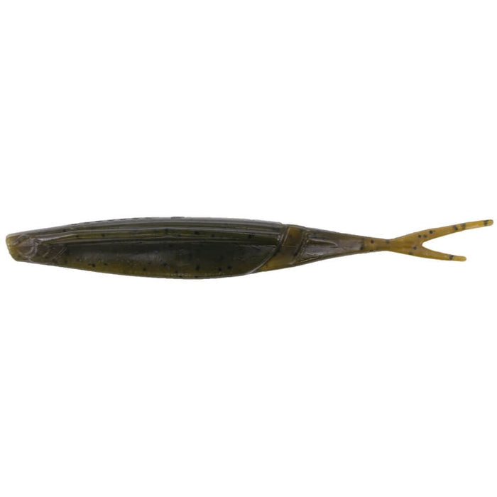3.5" (7 Pack) / Green Pumpkin w/Black Flake