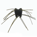 YG.Labo Mushi-Ba SS fishing lure with a small, dark body and multiple flexible appendages designed to mimic aquatic insects for effective fishing tackle use.