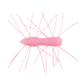 Pink soft plastic fishing lure with multiple flexible rubber legs extending from the body, designed as the Z-Man Fuzzy Bugz for fishing tackle use.