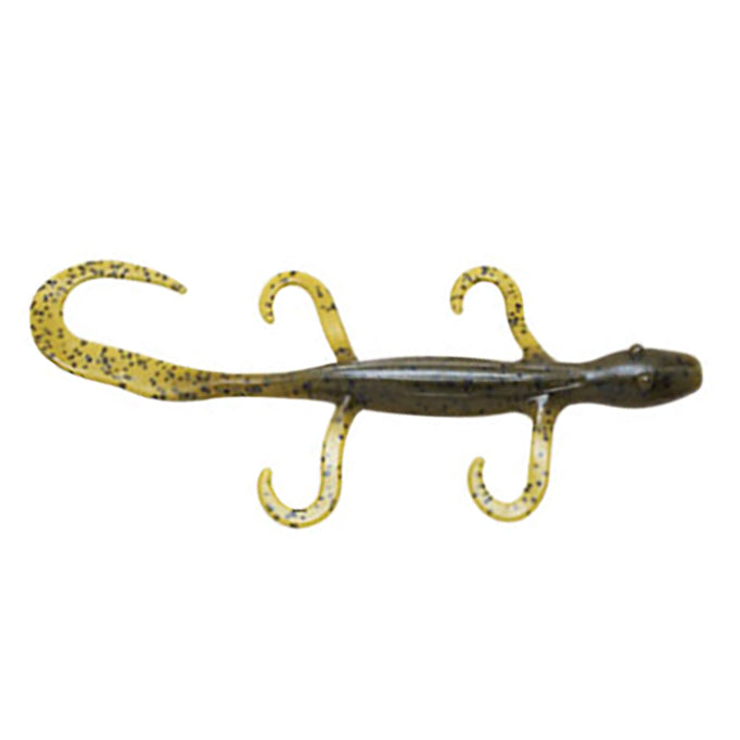 Z-Man LizardZ fishing lure designed to imitate a small amphibian with a segmented body, curved tail, and multiple flexible appendages for lifelike action in water.