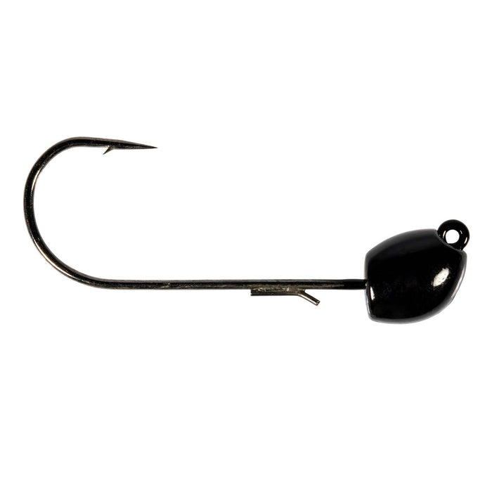 Z-Man SMH Jigheads featuring a black weighted head with a sharp single hook, designed for effective fishing tackle and lure presentations.