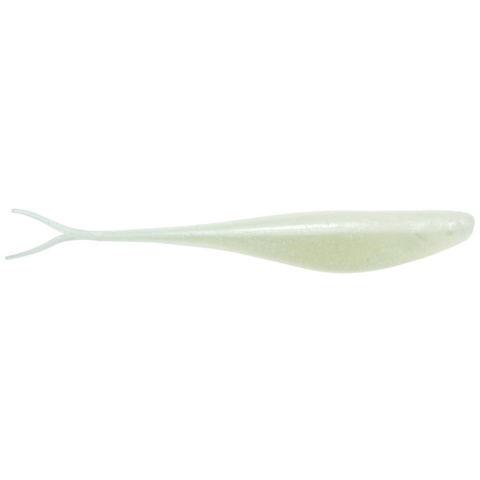 Z-Man StreakZ XL 8" Jerkbait in a pearlescent white shade designed for fishing tackle, featuring a slim body and forked tail for realistic movement in water.