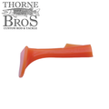 Orange Zilla Baits Junior Replacement Tails (1 Pack) soft plastic fishing lure replacement tail for musky and ice fishing tackle, shown on white background with Thorne Bros logo.